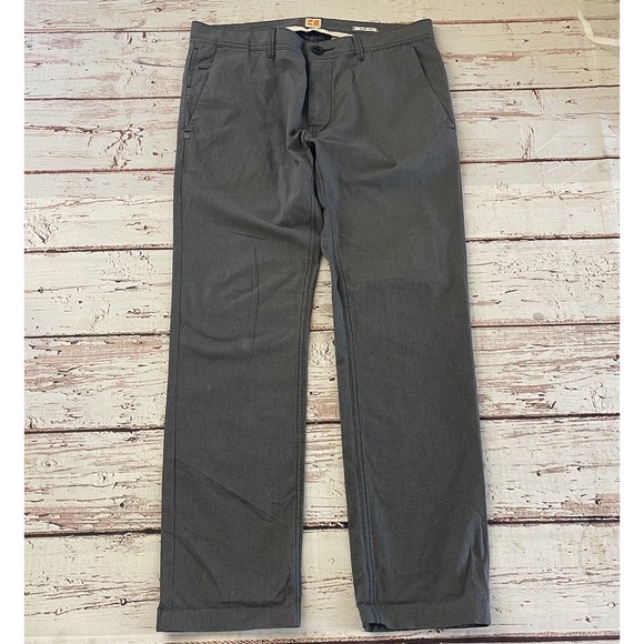 Hugo Boss Orange Label Men's Regular Fit Gray Chino Trousers Size 36R Inseam 32" - Picture 1 of 12